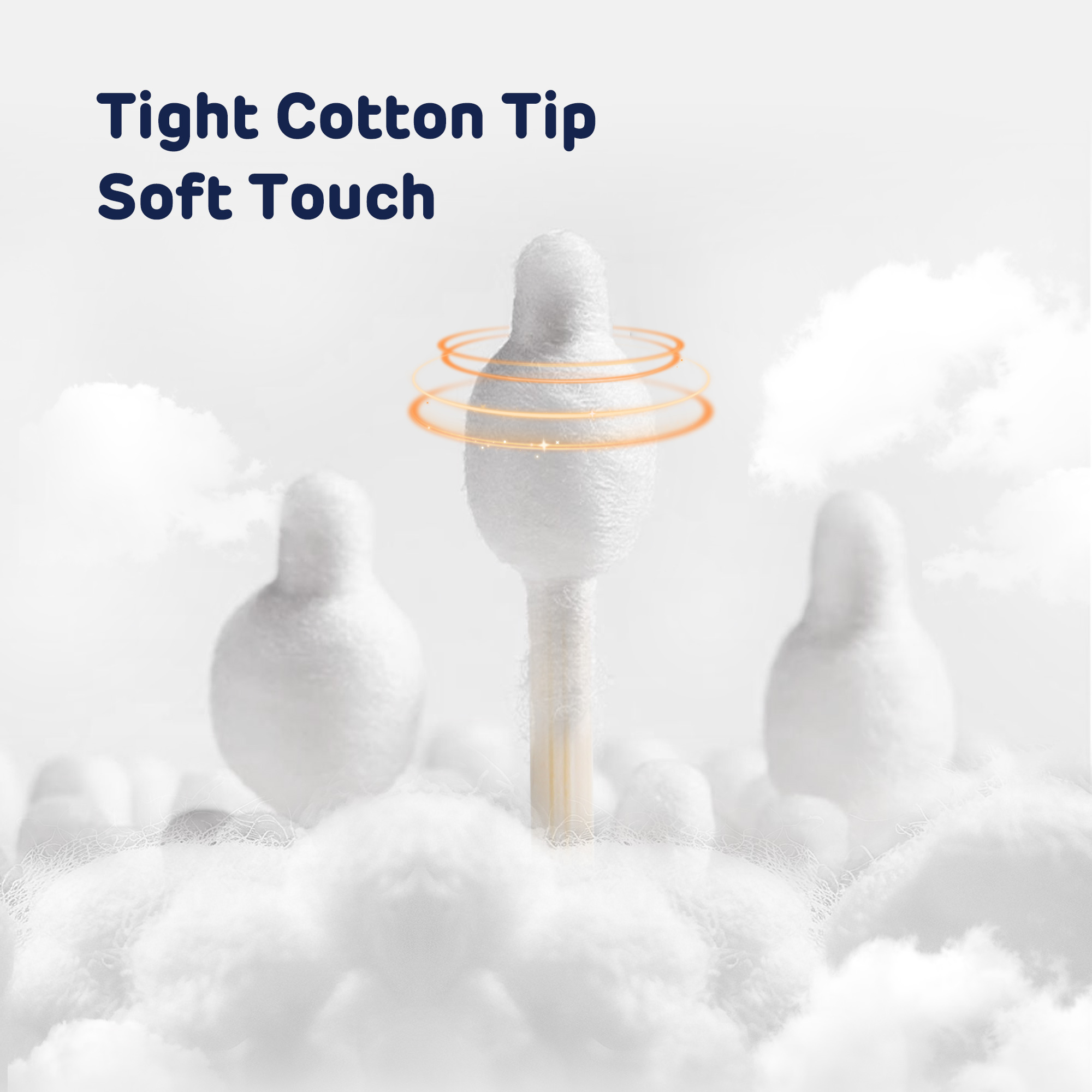 Coton-tige pour bébé (100 pièces de la forme calebasse)