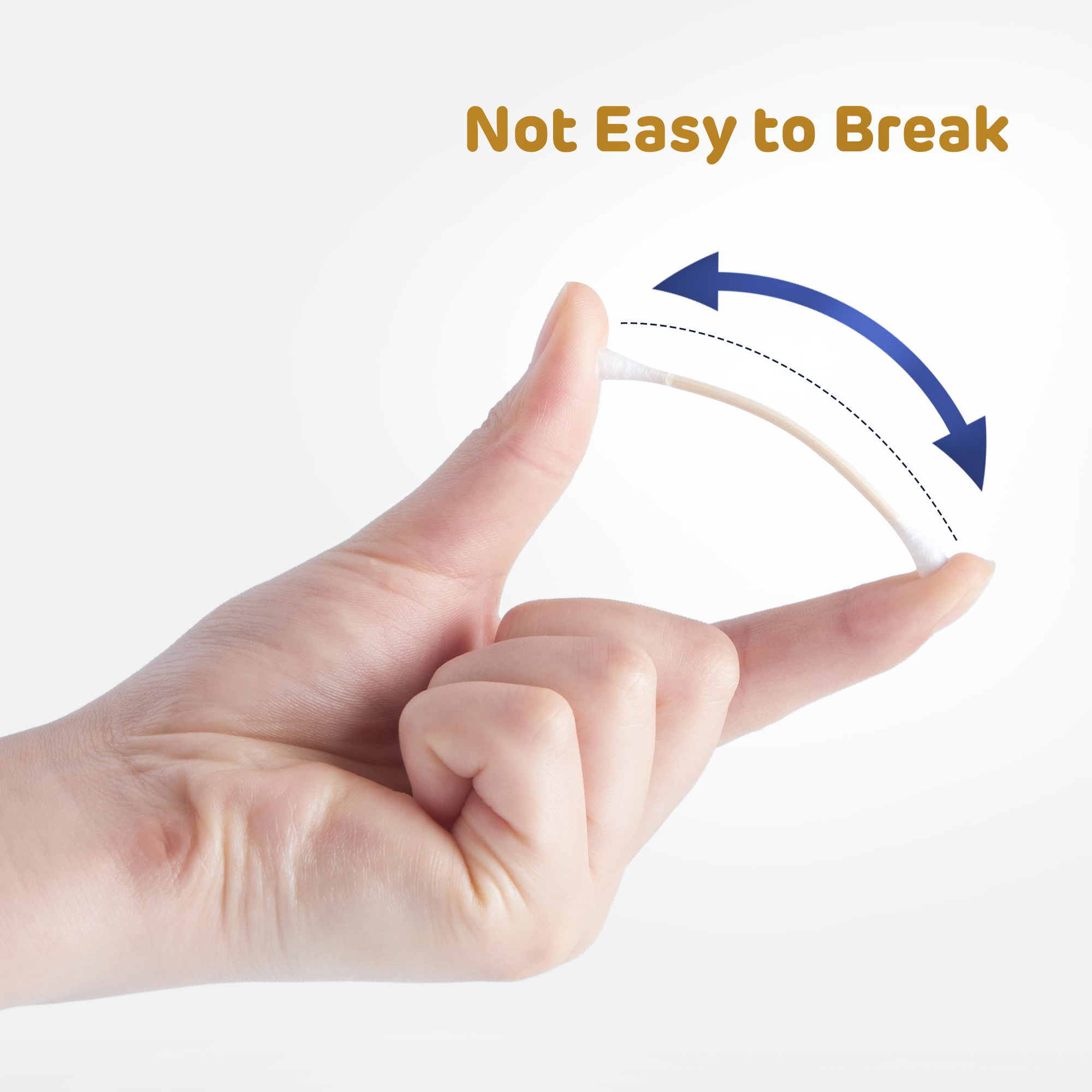 Coton-tige pour bébé (200 pièces de l'embout rond doux)