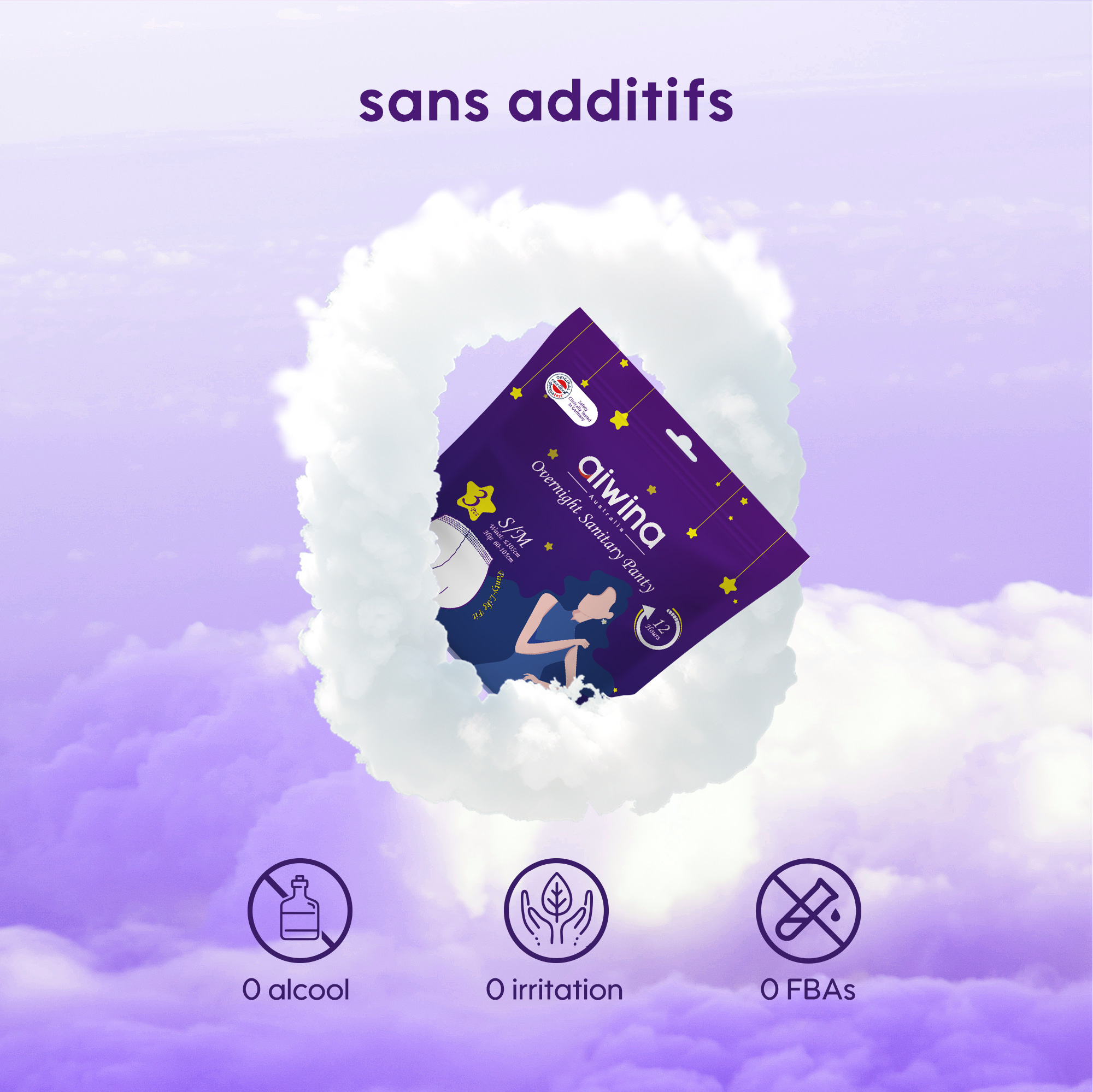 Culotte hygiénique de nuit (S/M; L/XL; XXL/XXXL)