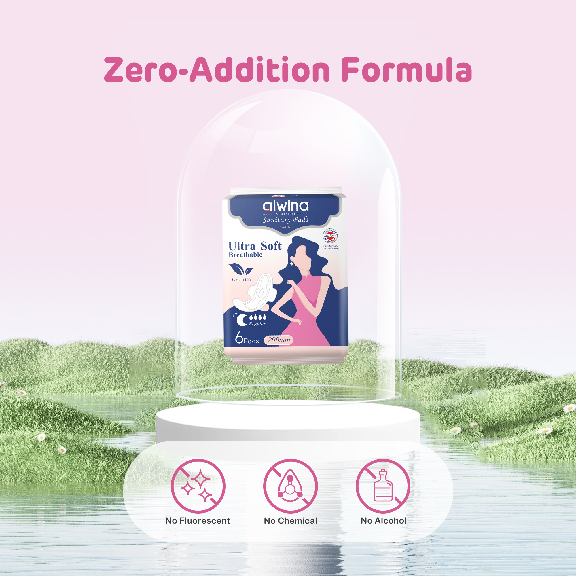 Serviettes Hygiéniques (pâte de bois * 290mm de 10 serviettes)