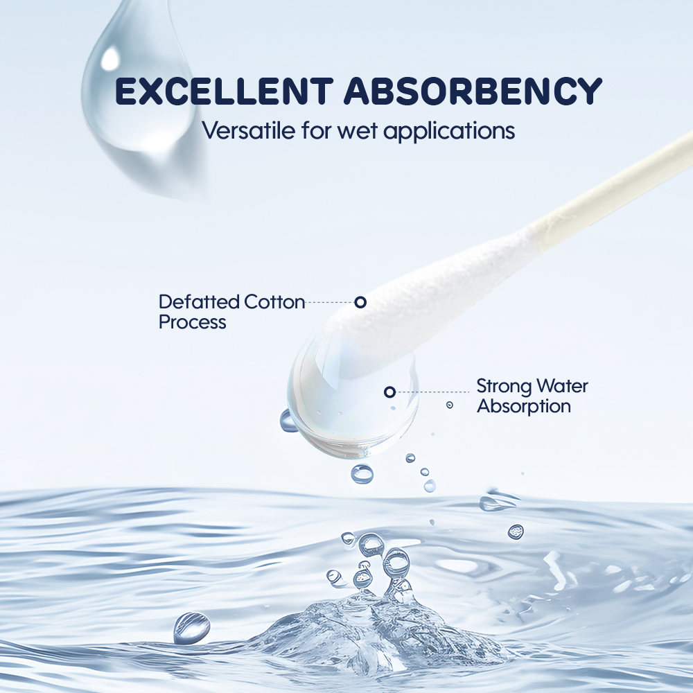 Coton-tige pour bébé (200 pièces de la forme spirale)