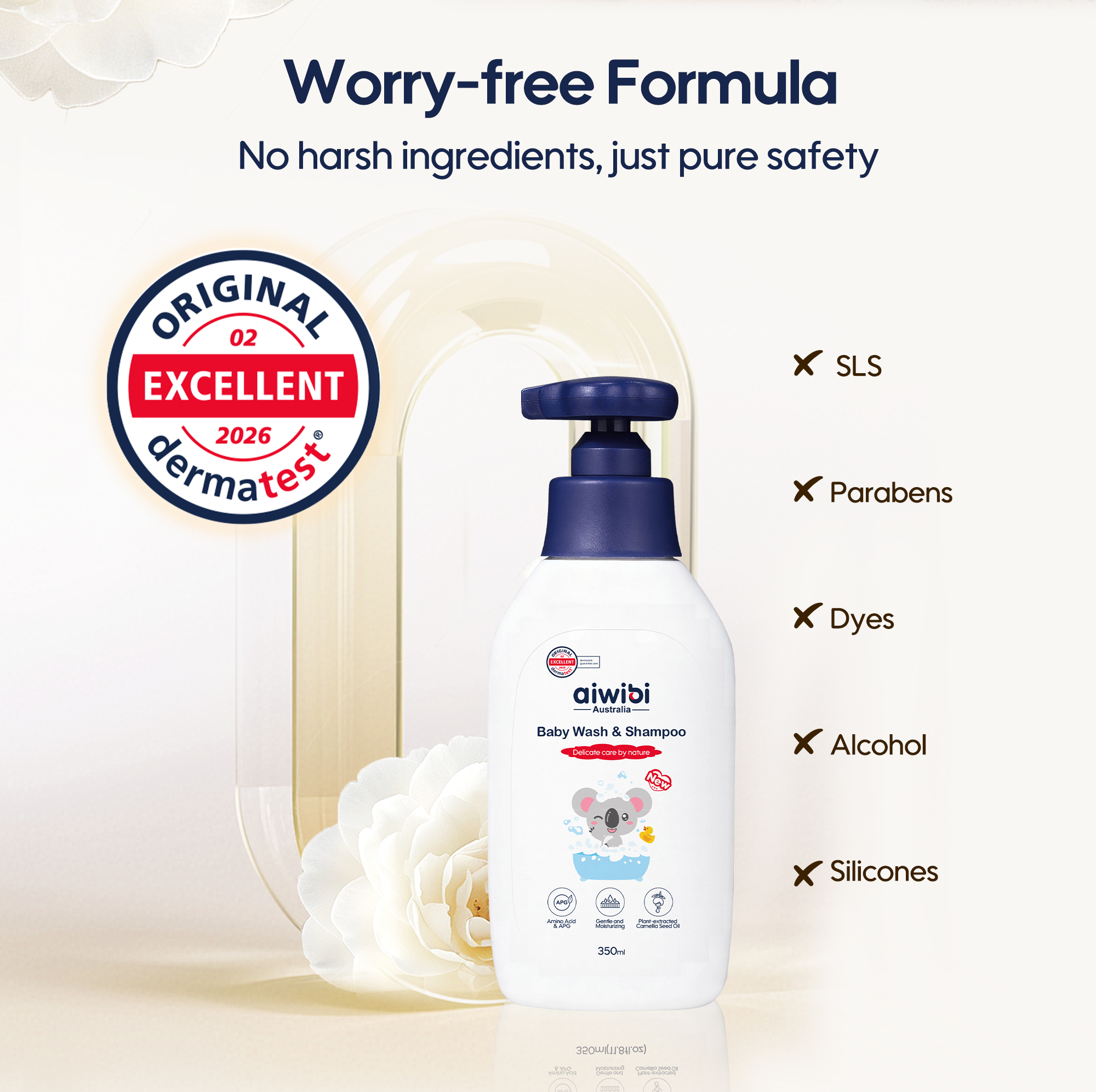 Gel douche et shampoing pour bébé (350ml)