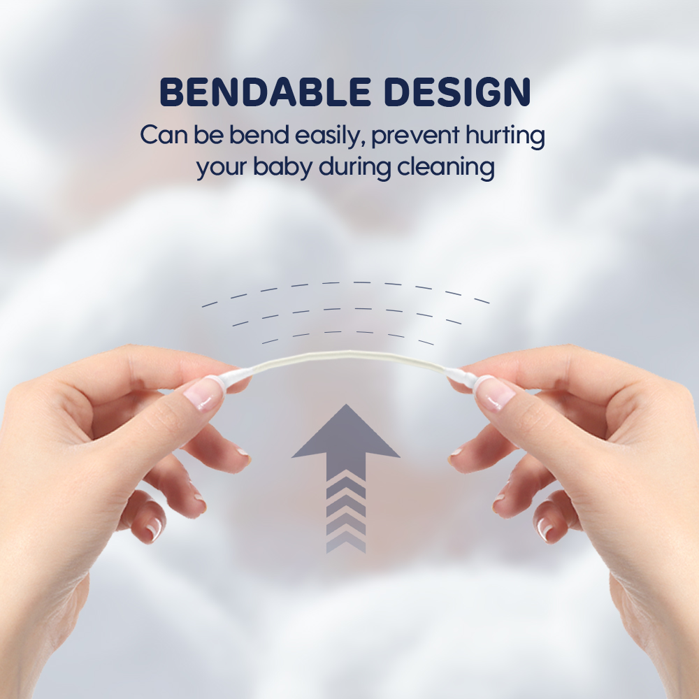 Coton-tige pour bébé (200 pièces de la forme spirale)