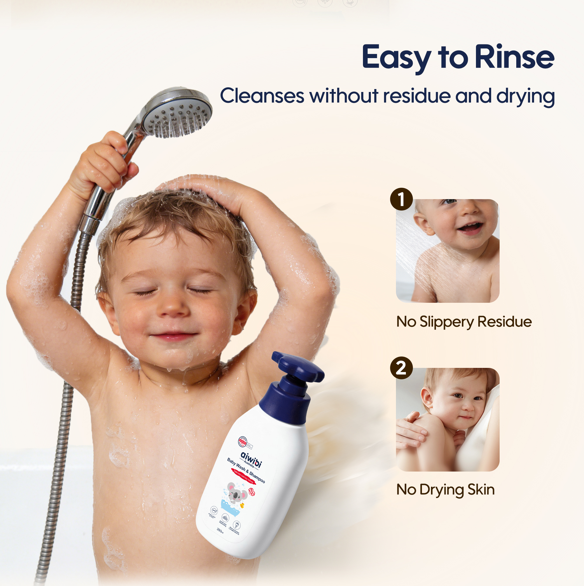 Gel douche et shampoing pour bébé (350ml)