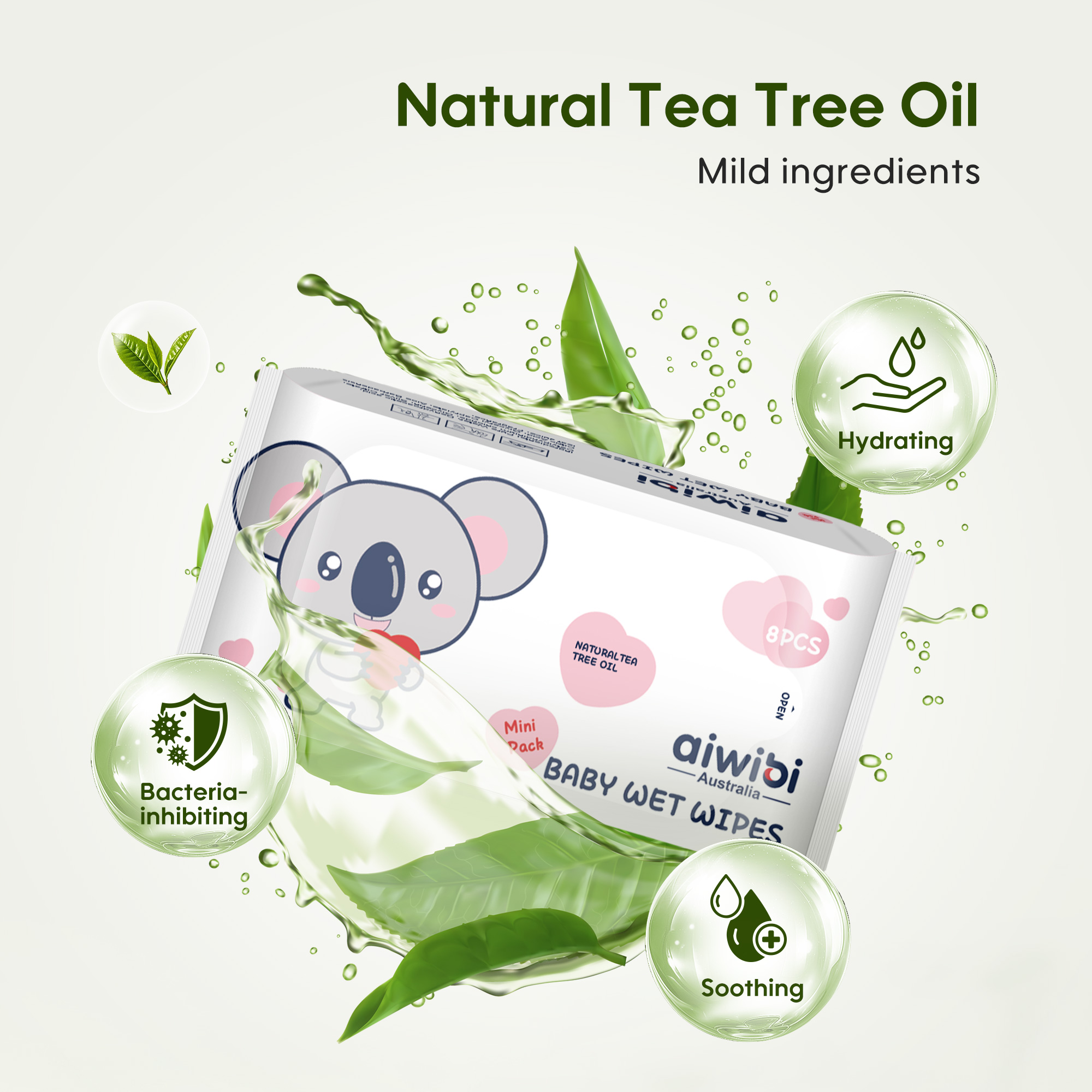 Mini Lingettes pour bébé（64 lingettes 8*8）