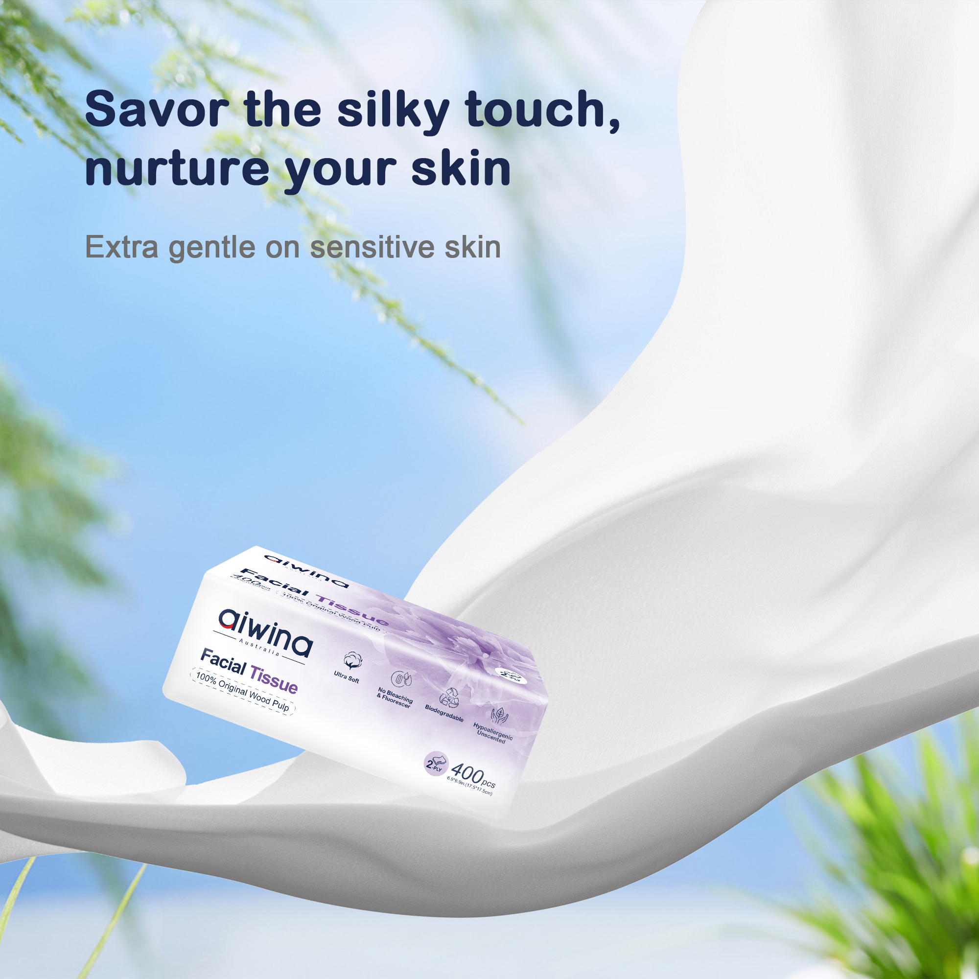 Mouchoirs en emballage souple (14*18cm * 200 tirages)