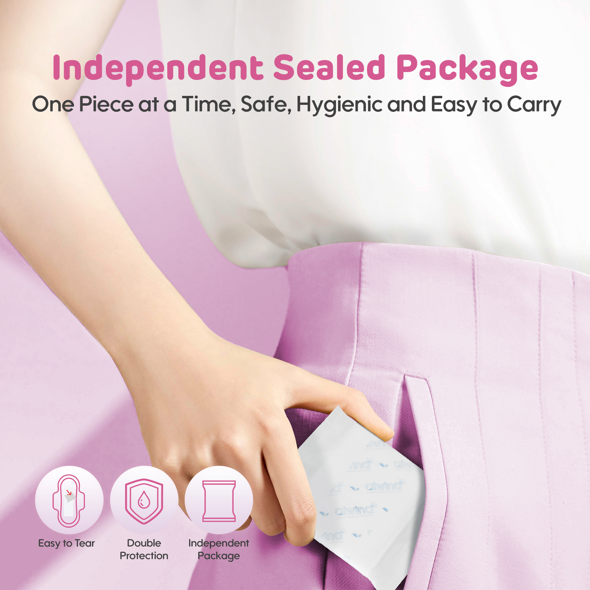 Serviettes Hygiéniques (pâte de bois * 290mm de 10 serviettes)