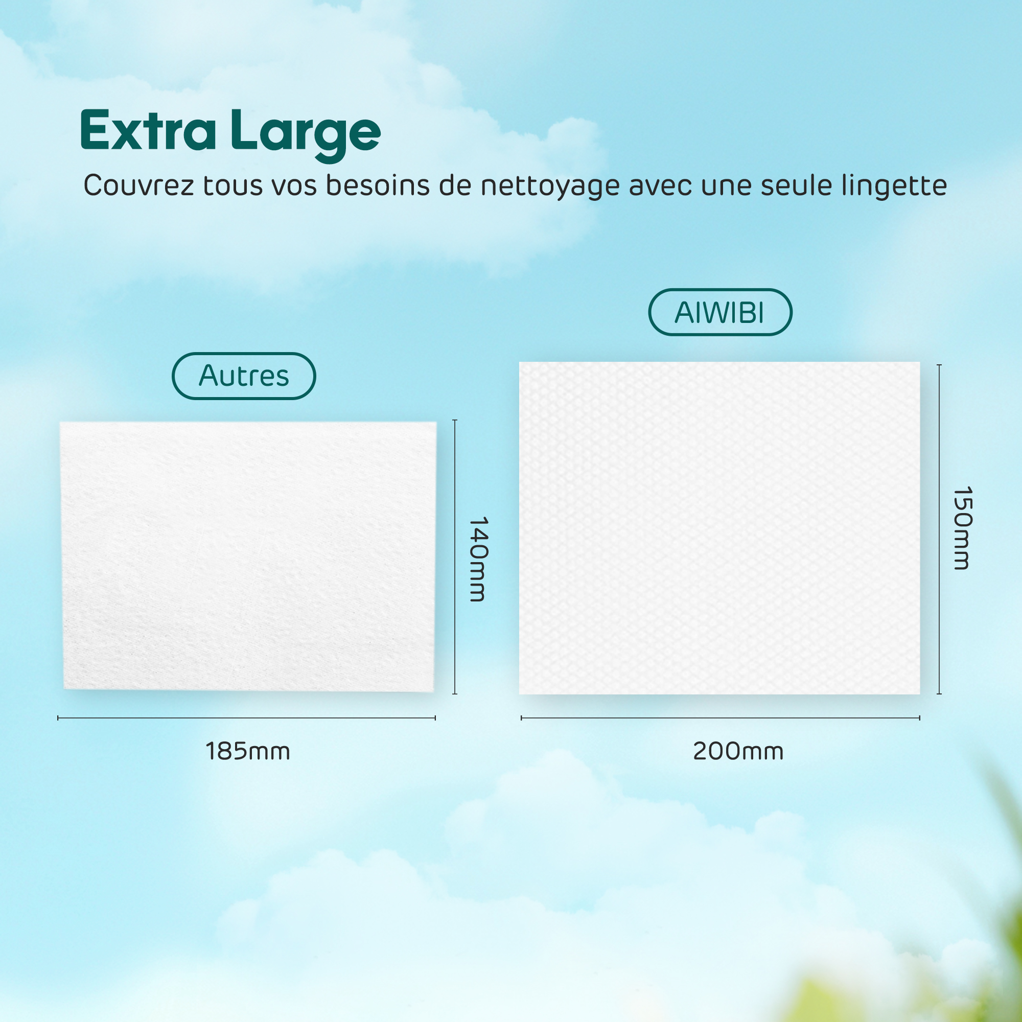 Lingettes parfumées pour bébé (80 lingettes)