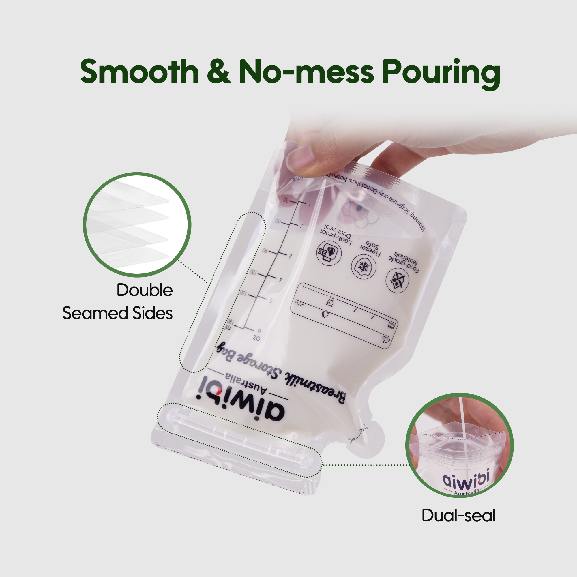 Sachets jetables de conservation du lait maternel (30 sachets)