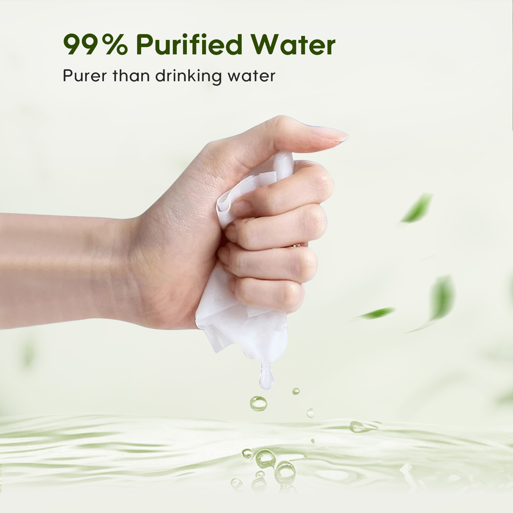 Mini Lingettes pour bébé（64 lingettes 8*8）