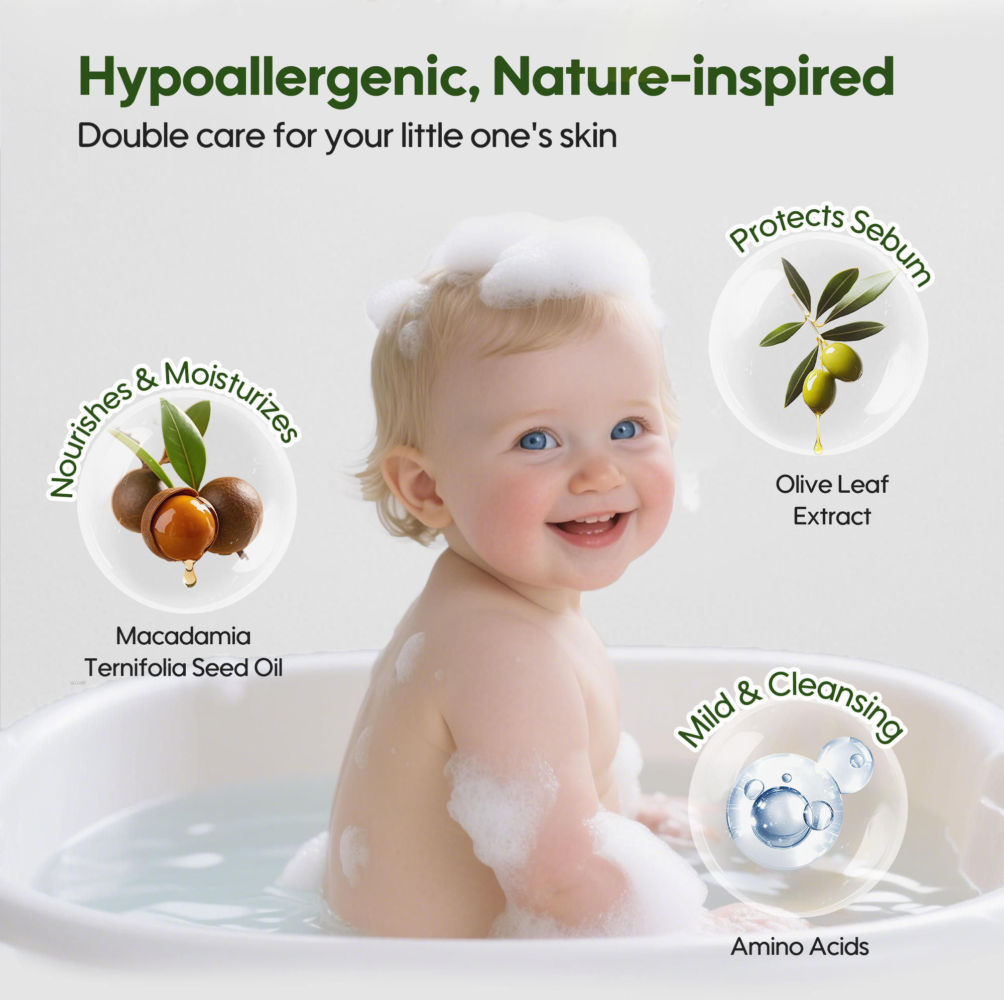 Gel douche Nurture Nut pour bébé